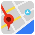 gps navigation maps directions android application logo